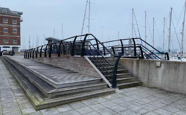 When retrofitting existing marinas, a flood wall and/or gate solution, as seen here at Royal Clarence Marina, Gosport, UK offers good protection.